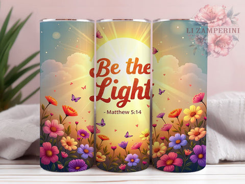 Be the Light Tumbler, Matthew 514 Gift, Christian Drinkware, Inspirational Sublimation, Bible Verse Mug, Faith-Based Gifts, Religious Decor Sublimation Li Zamperini 