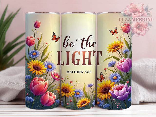 Be the Light Tumbler, Matthew 514 Gift, Christian Drinkware, Inspirational Sublimation, Bible Verse Mug, Faith-Based Gifts, Religious Decor Sublimation Li Zamperini 