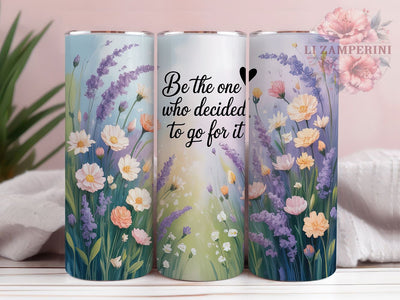 Be The One Floral 20oz Tumbler, Floral Motivational Quote, Be The One Wrap, Positive Sublimation Design, 20oz Tumbler PNG Wrap, Square Coaster Sublimation, Digital Inspirational Floral Design Sublimation Li Zamperini 