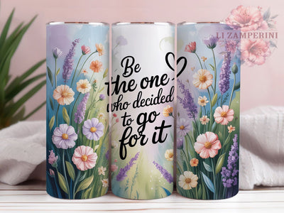 Be The One Floral 20oz Tumbler, Floral Motivational Quote, Be The One Wrap, Positive Sublimation Design, 20oz Tumbler PNG Wrap, Square Coaster Sublimation, Digital Inspirational Floral Design Sublimation Li Zamperini 
