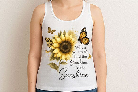 Be The Sunshine PNG Sunflower Inspirational Quote Design SVG BillahCrafts 