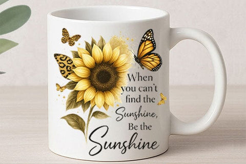 Be The Sunshine PNG Sunflower Inspirational Quote Design SVG BillahCrafts 