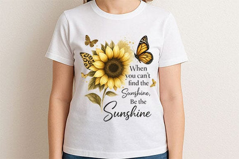 Be The Sunshine PNG Sunflower Inspirational Quote Design SVG BillahCrafts 
