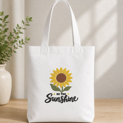 Be the Sunshine Sunflower Embroidery Design – Inspirational Floral Machine Embroidery File, Positive Quote Flower Design Embroidery/Applique DESIGNS PatternFeed8 