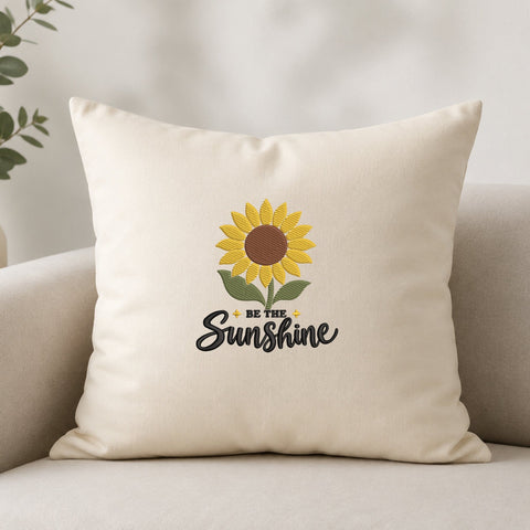 Be the Sunshine Sunflower Embroidery Design – Inspirational Floral Machine Embroidery File, Positive Quote Flower Design Embroidery/Applique DESIGNS PatternFeed8 