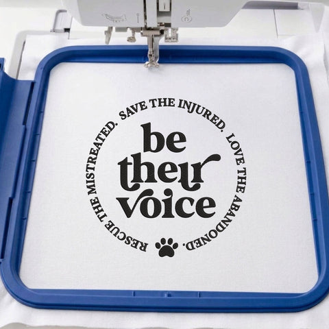 Be Their Voice Embroidery Design – Animal Rescue Advocacy Paw Print Save the Injured Machine Embroidery File Embroidery/Applique DESIGNS PatternFeed8 