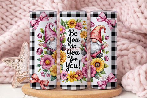 Be You Gnome Tumbler Wrap Sublimation DesignSVG 