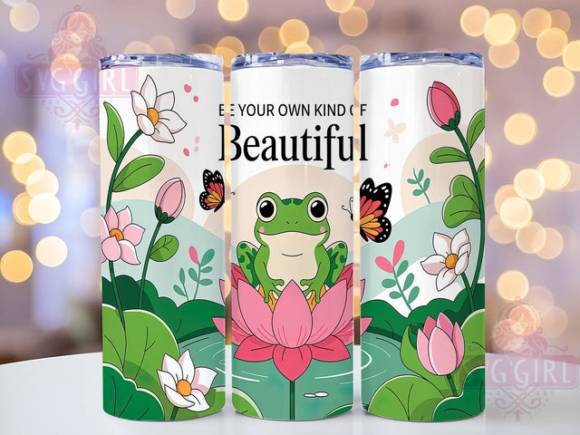 Be Your Own Kind Frog Tumbler Wrap, Be Your Own Kind Tumbler, Cute Frog Design, 20oz Motivational Cup, Unique Aesthetic Tumbler, Self-Love Tumbler Wrap, Kawaii Frog Sublimation Sublimation SvggirlplusArt 