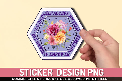 Be yourself accept Sticker Design Sublimation Regulrcrative 