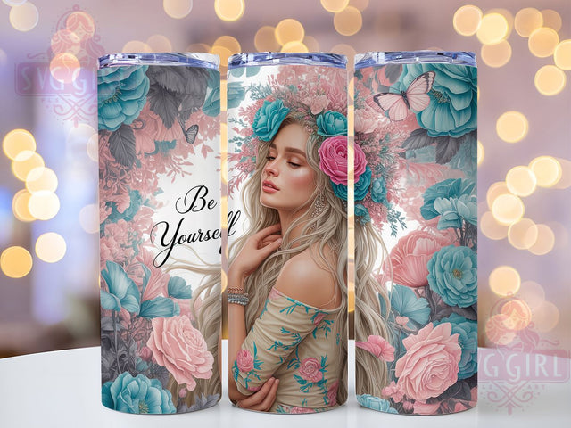 Be Yourself Mental Health Tumbler, Be Yourself Wrap, 20Oz Tumbler Sublimation, Inspirational Quote Drinkware, Self Love Gift Idea, Positive Affirmation Tumbler, Motivational Tumbler Design Sublimation SvggirlplusArt 
