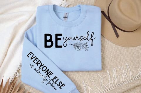 Be yourself Sleeve SVG Design, Inspirational sleeve SVG, Motivational Sleeve SVG Design, Positive Sleeve SVG SVG Regulrcrative 