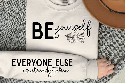 Be yourself Sleeve SVG Design, Inspirational sleeve SVG, Motivational Sleeve SVG Design, Positive Sleeve SVG SVG Regulrcrative 