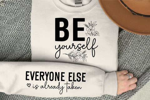 Be yourself Sleeve SVG Design, Inspirational sleeve SVG, Motivational Sleeve SVG Design, Positive Sleeve SVG SVG Regulrcrative 