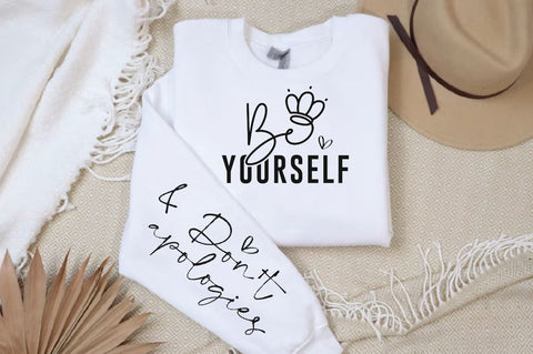 Be yourself Sleeve SVG Design, Inspirational sleeve SVG, Motivational Sleeve SVG Design, Positive Sleeve SVG SVG Regulrcrative 