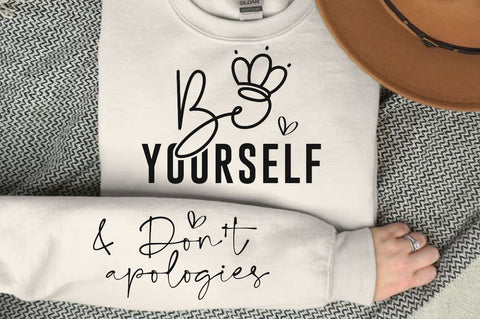 Be yourself Sleeve SVG Design, Inspirational sleeve SVG, Motivational Sleeve SVG Design, Positive Sleeve SVG SVG Regulrcrative 