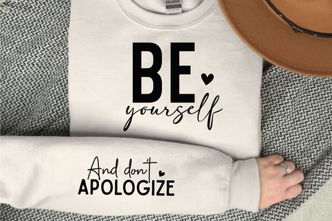 Be Yourself Sleeve SVG, Positivity SVG Design SVG Regulrcrative 