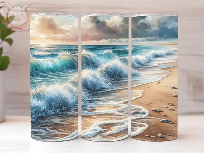 Beach 20oz Tumbler Png, Sublimation Design, Sea beach Tumbler Png, Digital Download PNG Sublimation Lara' s Designs 