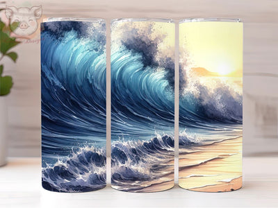 Beach 20oz Tumbler Png, Sublimation Design, Sea beach Tumbler Png, Digital Download PNG Sublimation Lara' s Designs 