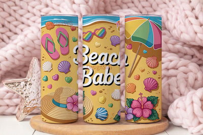 Beach Babe 20oz Tumbler Wrap Sublimation DesignSVG 