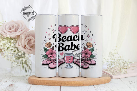 Beach Babe 20oz Tumbler Wrap Sublimation sassyprint 