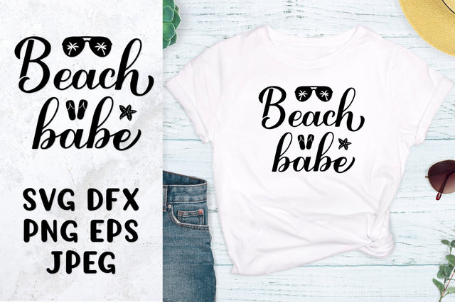 Beach babe SVG. Funny summer quote shirt design SVG LaBelezoka 