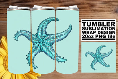 Beach Babe Tumbler Design, Summer Sublimation Wrap, 20oz, Coastal Fish Art, Watercolor Ocean Sublimation afrosvg 
