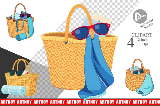 Beach Bag Clipart Sublimation artnoy 