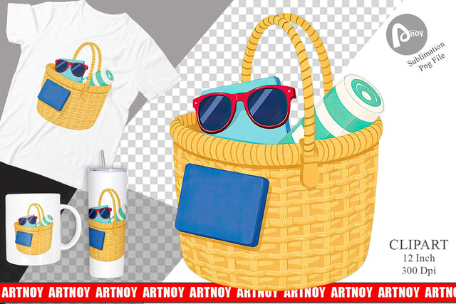 Beach Bag Clipart Sublimation artnoy 