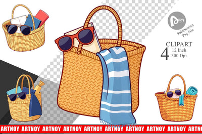 Beach Bag Clipart Sublimation artnoy 