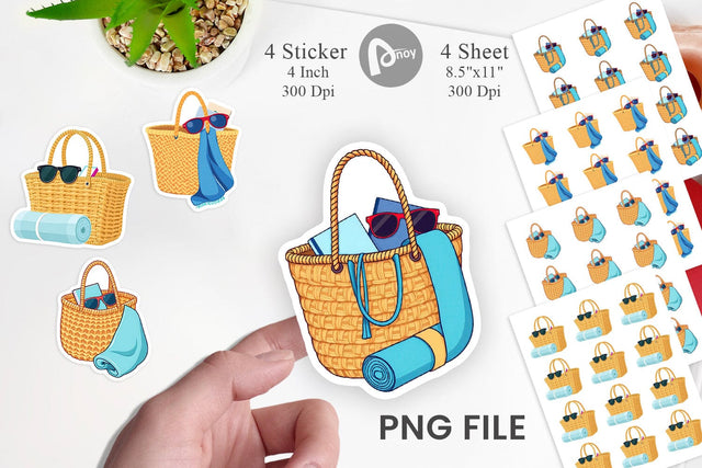 Beach Bag Sticker Sublimation artnoy 