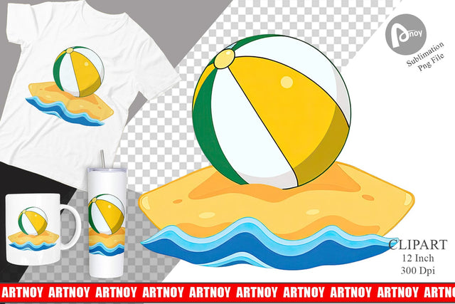 Beach Ball Clipart Sublimation artnoy 