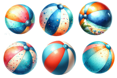 Beach Ball Sublimation Clipart Bundle Sublimation designartist 