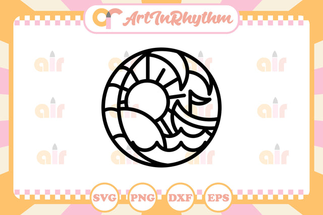 Beach Boat Logo Svg SVG Artinrhythm shop 