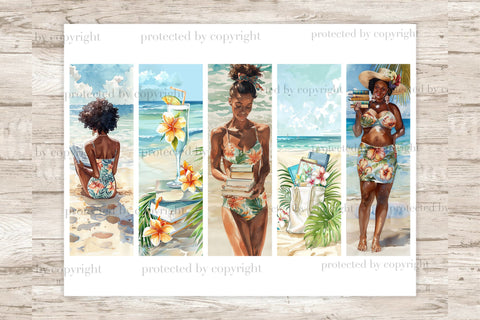 Beach Bookmarks | Summer Printable Set SVG GlamArtZhanna 