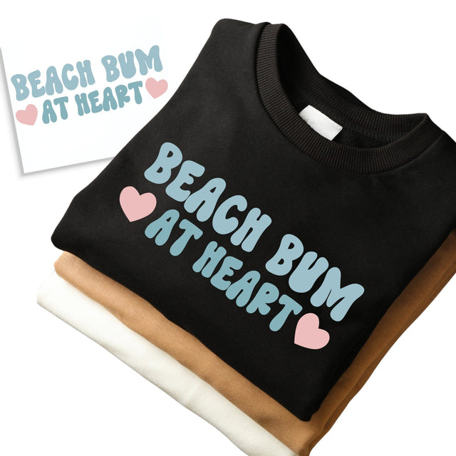Beach Bum At Heart DTF Transfer Physical So Fontsy T-Shirt Iron-On Transfer Shop