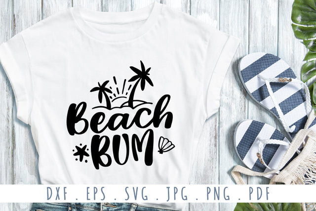 Beach Bum SVG Funny Summer T-Shirt Quotes SVG dapiyupi store 