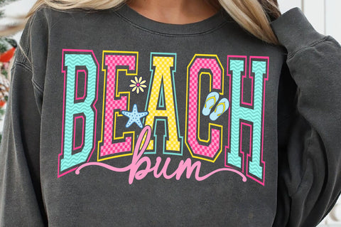 Beach Bum SVG PNG, Checkered Summer SVG SVG SVG Studio 