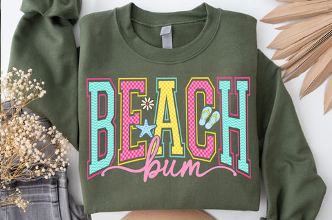 Beach Bum SVG PNG, Checkered Summer SVG SVG SVG Studio 
