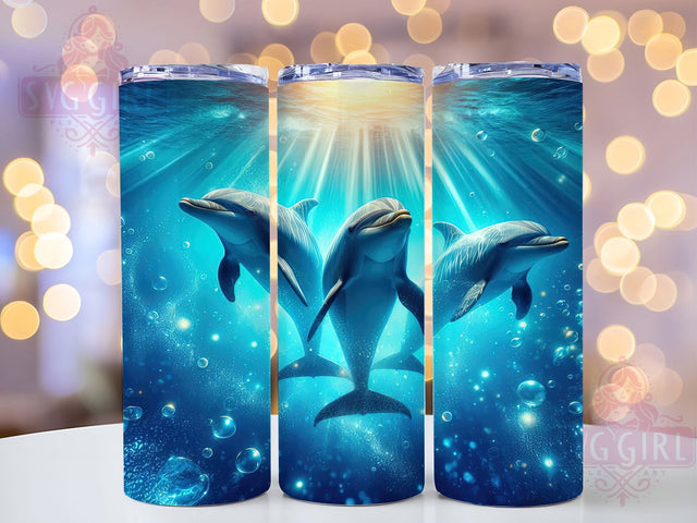 Beach Dolphin Tumbler Wrap Design, Dolphin Tumbler Design, 20oz Tumbler Sublimation, Sea Life Tumbler, Marine Animal Tumbler, Dolphin Cup Wrap, Beach Theme Tumbler Sublimation SvggirlplusArt 