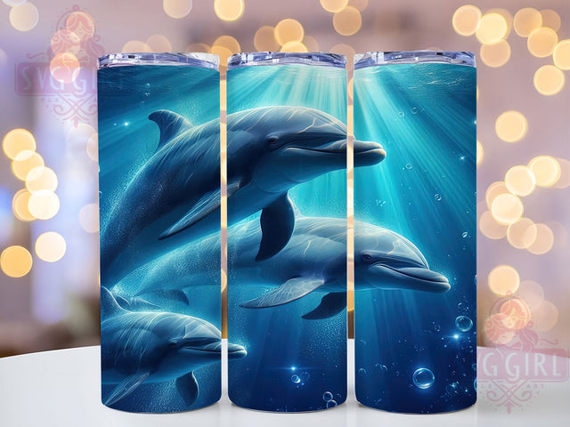 Beach Dolphin Tumbler Wrap Design, Dolphin Tumbler Design, 20oz Tumbler Sublimation, Sea Life Tumbler, Marine Animal Tumbler, Dolphin Cup Wrap, Beach Theme Tumbler Sublimation SvggirlplusArt 