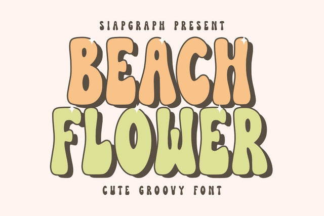 Beach Flower - Fun Retro Groovy Font Font Masyafi Studio 