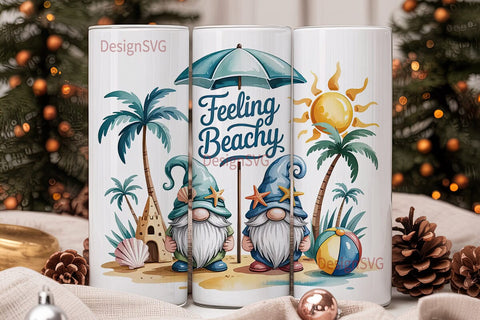 Beach Gnome 20oz Tumbler Wrap Sublimation DesignSVG 