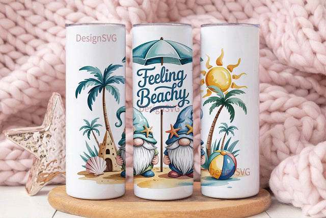 Beach Gnome 20oz Tumbler Wrap Sublimation DesignSVG 