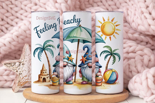 Beach Gnome 20oz Tumbler Wrap Sublimation DesignSVG 
