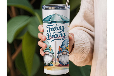 Beach Gnome 20oz Tumbler Wrap Sublimation DesignSVG 