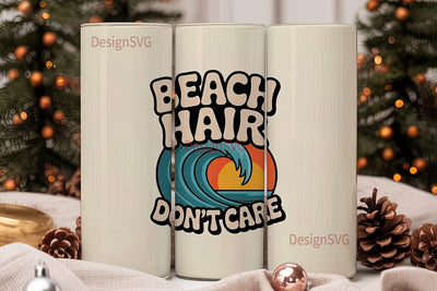 Beach Hair Don't Care 20oz Tumbler Wrap Sublimation DesignSVG 