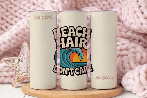 Beach Hair Don't Care 20oz Tumbler Wrap Sublimation DesignSVG 