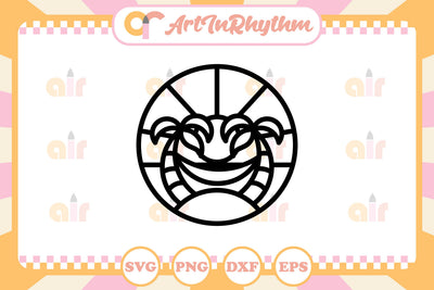 Beach Hammock Line Art Logo SVG Artinrhythm shop 