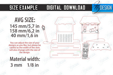 Beach Houses Stands Laser Cut Bundle | Summer Design | Sea and Ocean | CNC Files SVG Fly Design 