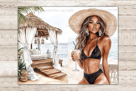 Beach Junk Journal Kit | Coastal Ephemera | Ocean Scrapbook SVG GlamArtZhanna 